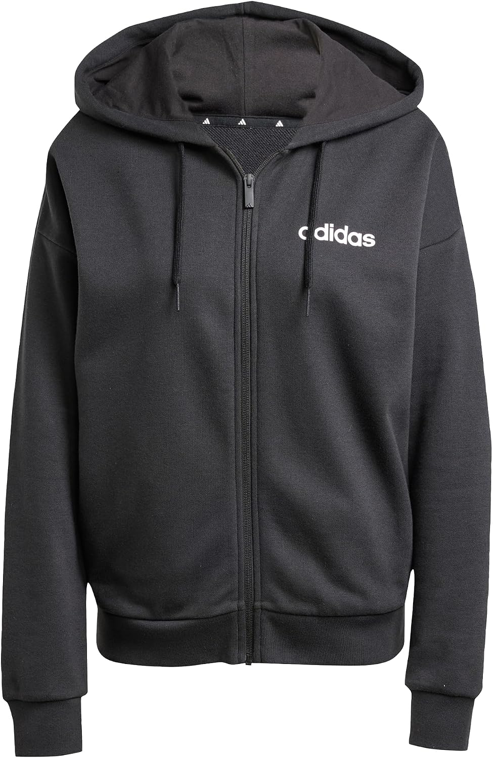 Detalle de adidas Essentials Linear bluza z kapturem French Terry na zamek błyskawiczny