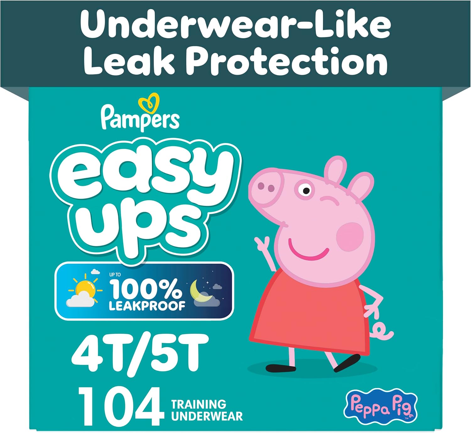 Detalle de パンパース Easy Ups 女の子用トレーニングパンツ 4T-5Tサイズ 104枚入り