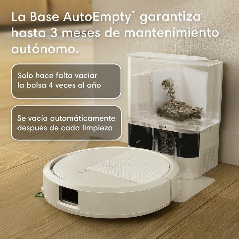 Detalle de Robot Aspirador y Fregasuelos iRobot 115 Combo + Autovaciado: mapeo, autovaciado y 250 minutos de autonomía