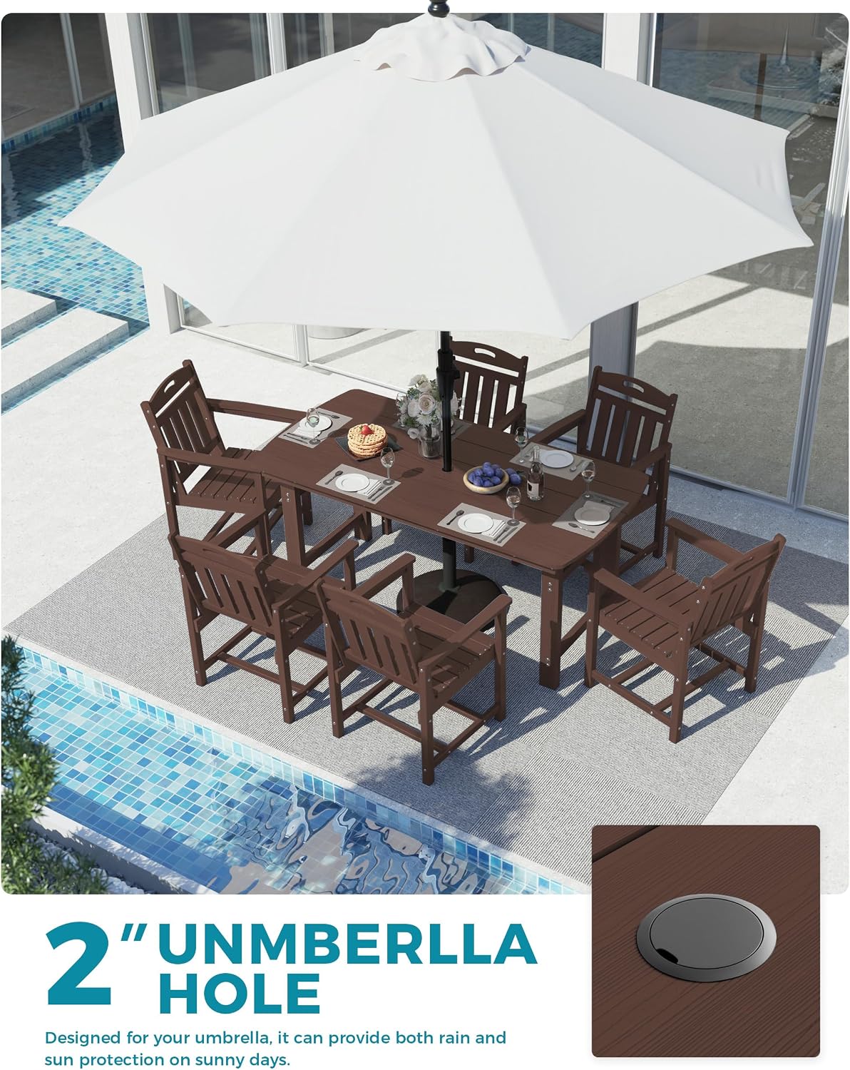 Detalle de Ciokea Outdoor Dining Set, HDPE