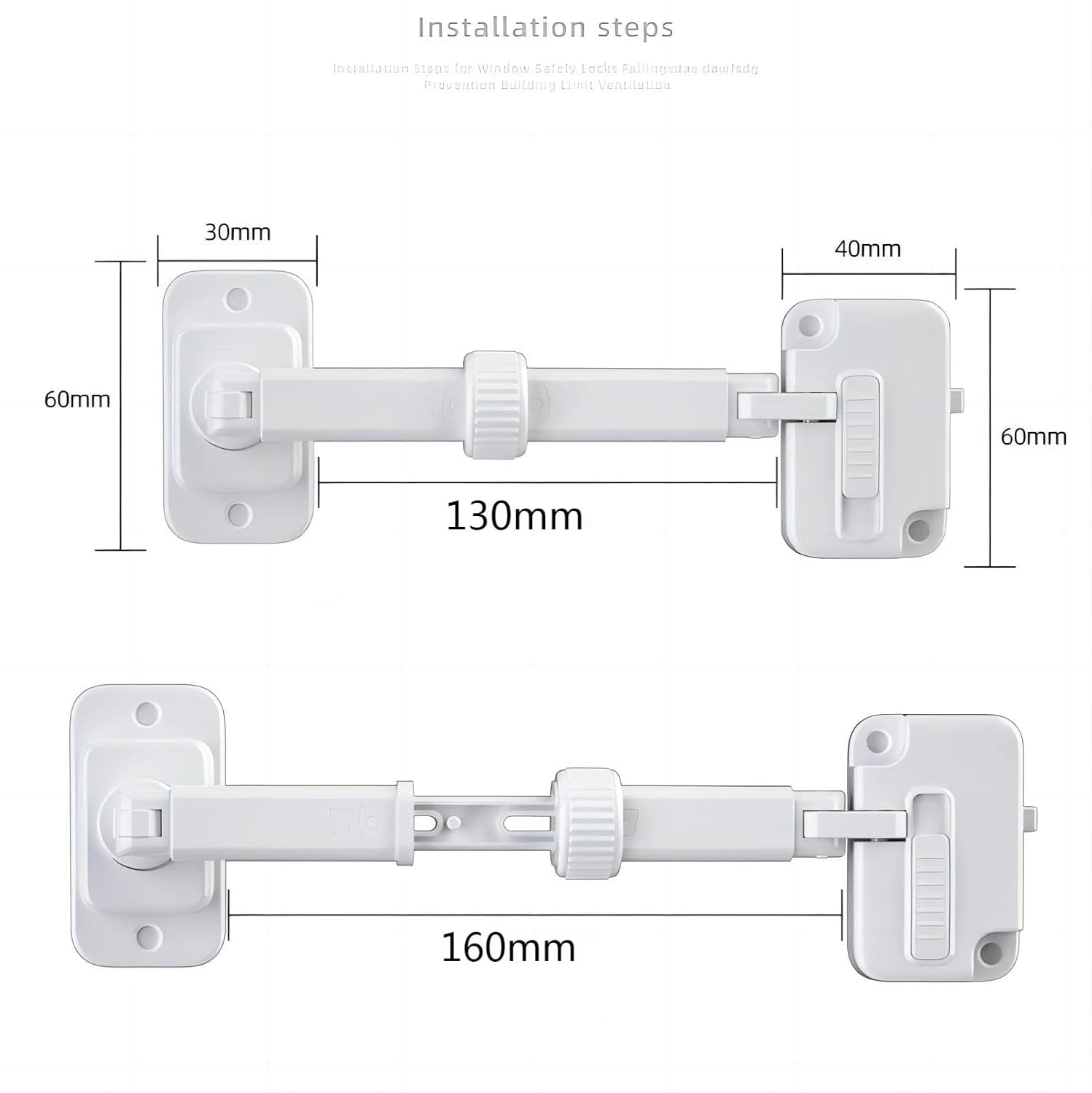 Detalle 2 de Fenstersicherung Verstellbare Kindersicherung 2er-Set