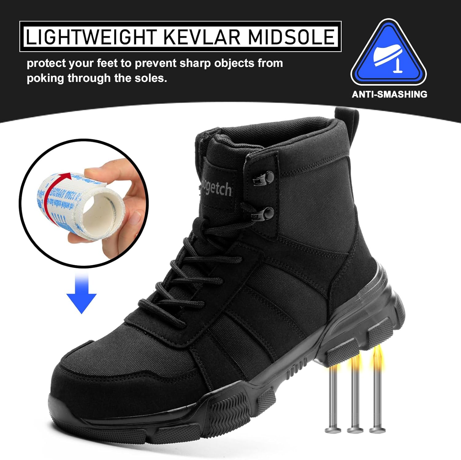 Thumbnail 2 de Safety Boots Lightweight Steel Toe Boots for Men and Women – Comfortable Work Shoes