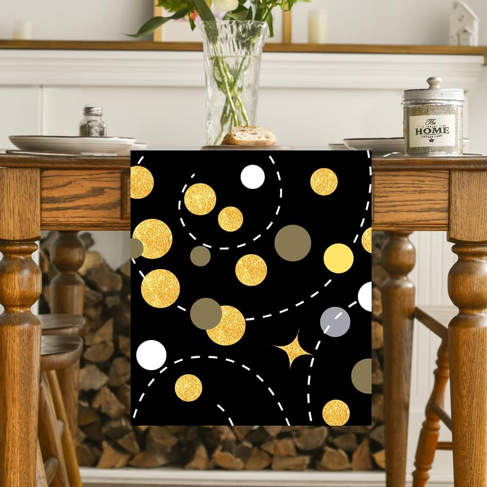 Thumbnail 6 de Tischläufer „Happy Birthday“ 30 schwarz-gold, 35x180 cm – 300D Oxford Stoff