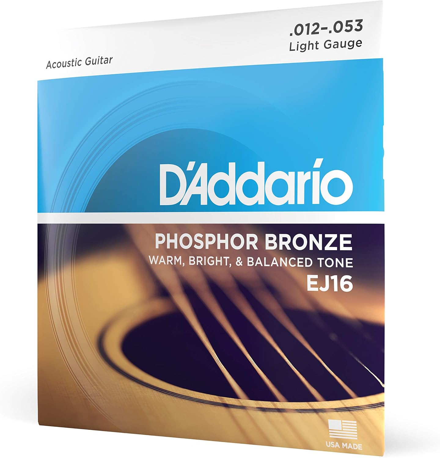 D’Addario EJ16 Phosphor Bronze (12-53) – Set corde per chitarra acustica