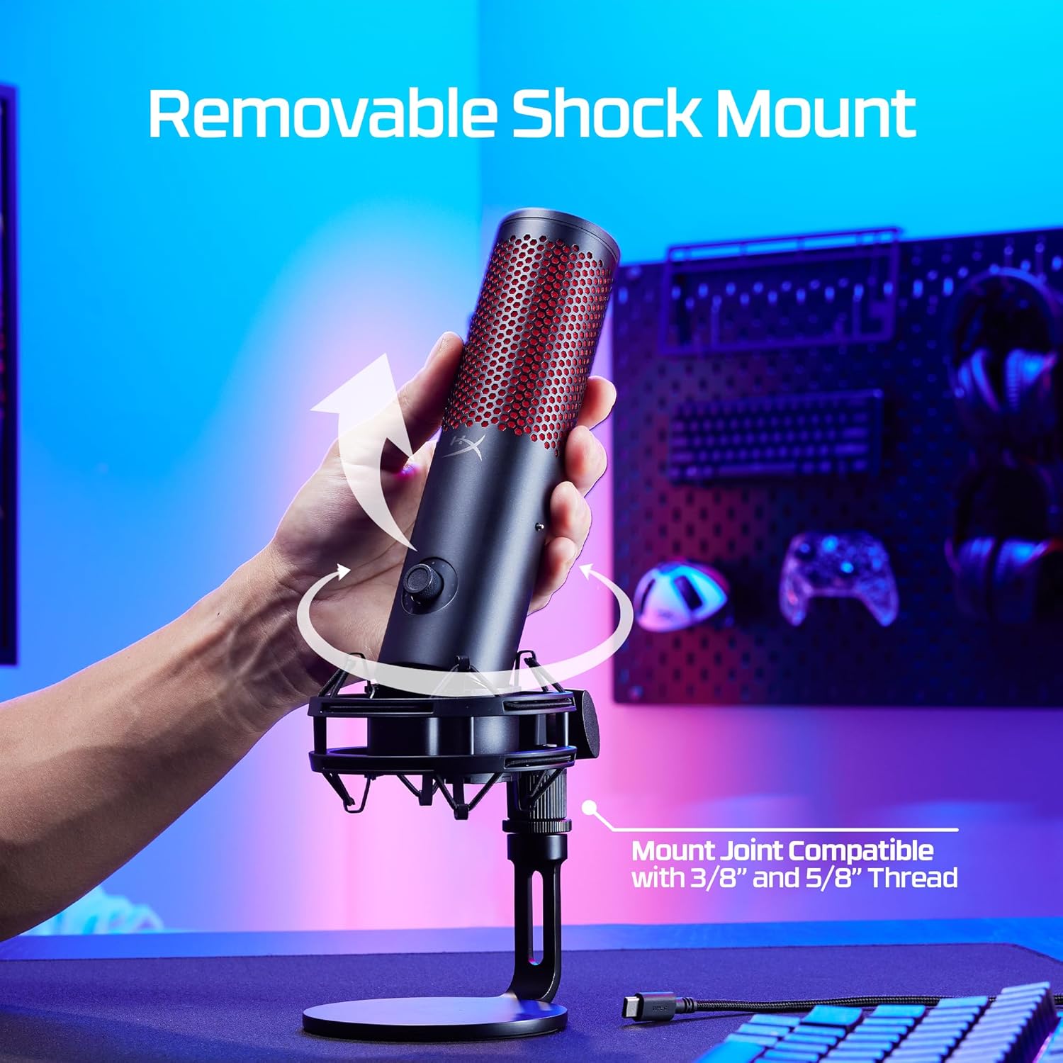 Detalle 2 de QuadCast 2 USB microphone, 24 bit audio