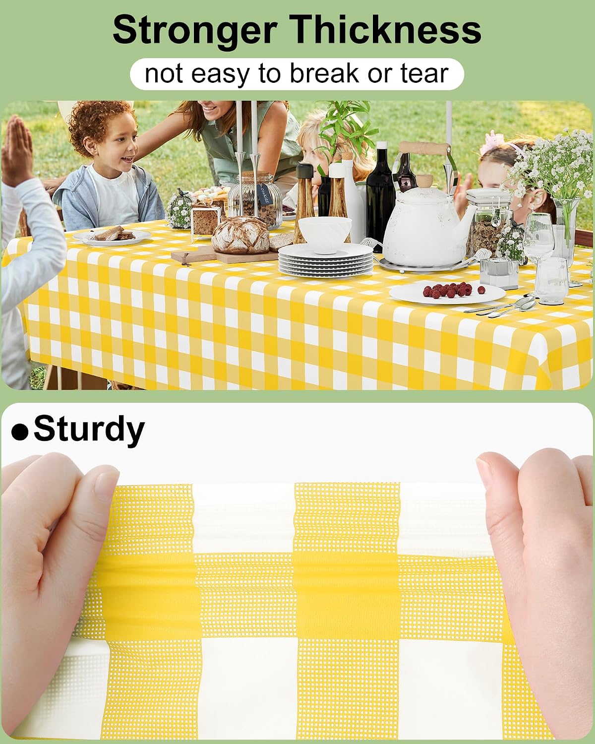 Detalle de Smiry Disposable Tablecloth, 54 x 108 Inch