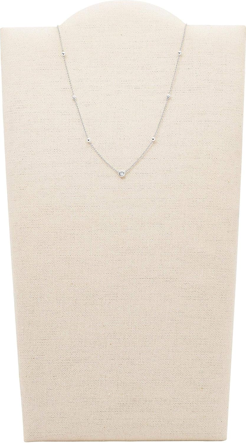 Detalle de Fossil Collana Da Donna in Argento Sterling con CZ e tonalità Two-Tone