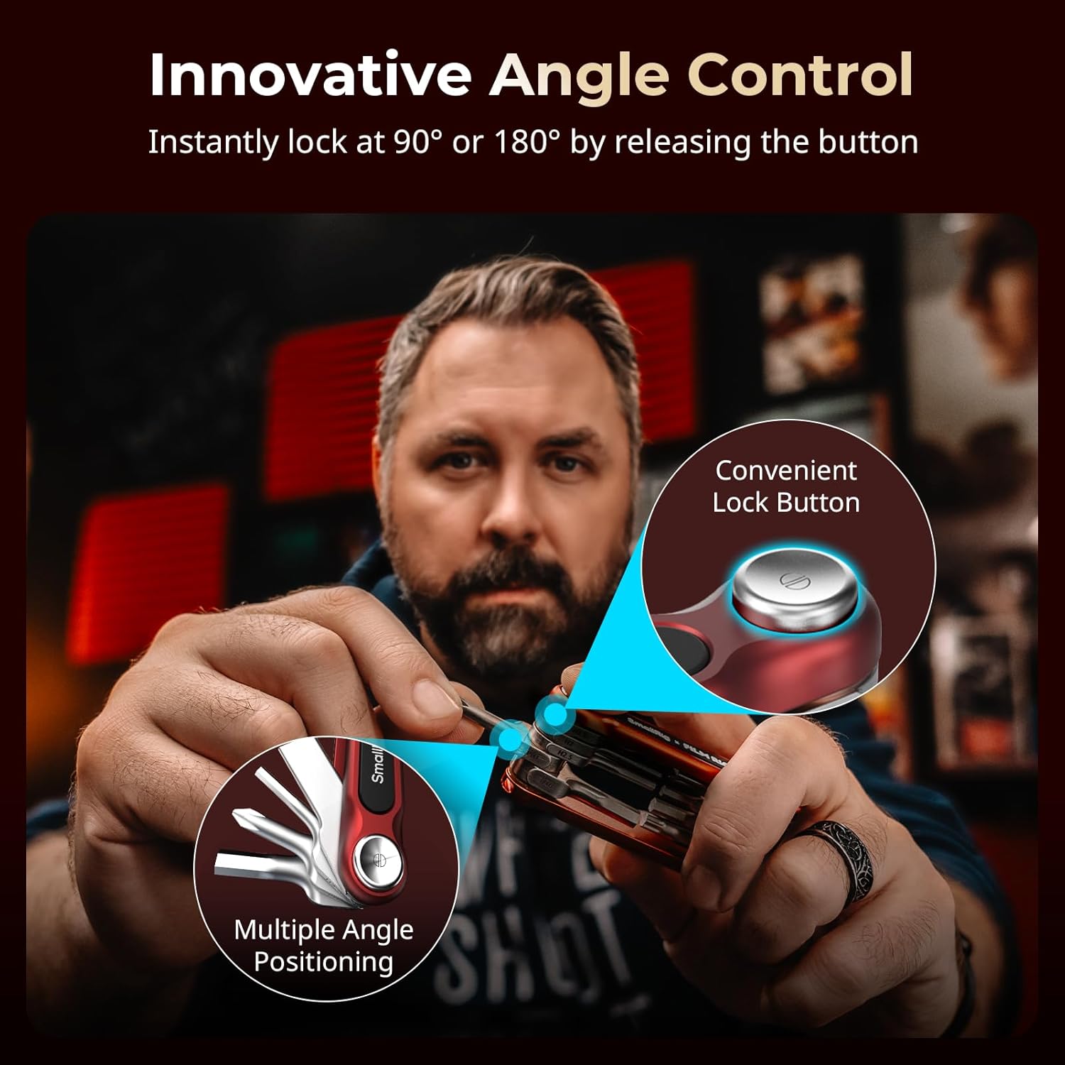 Detalle 2 de SmallRig x Film Riot Ensemble d'outils pliables 7 en 1 (rouge) — compact et polyvalent pour les tournages
