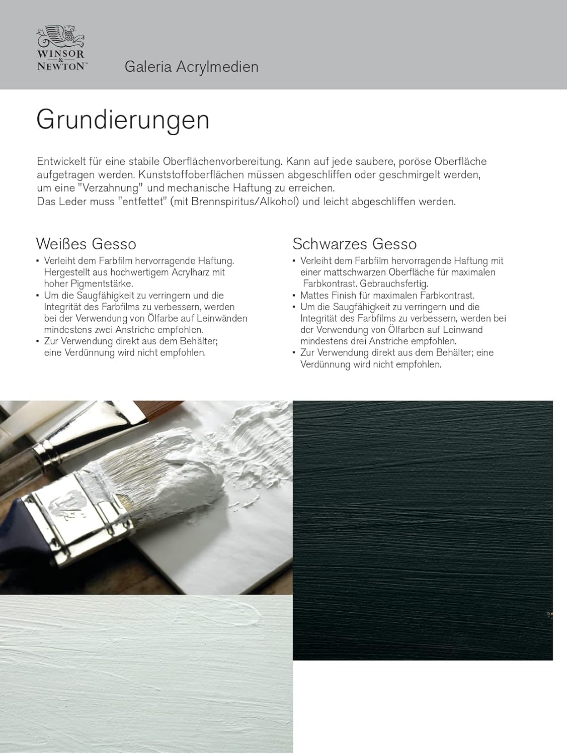 Thumbnail 1 de Winsor & Newton Gesso Weiss 3055948 – Grundierung für Leinwand, weiß (2,5 Liter Eimer)