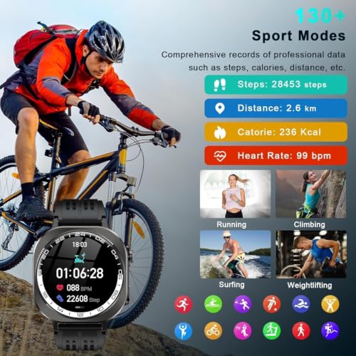 Detalle de Reloj Inteligente UAUE Hombre GPS Militar con AMOLED 1.43" y baterías de larga duración