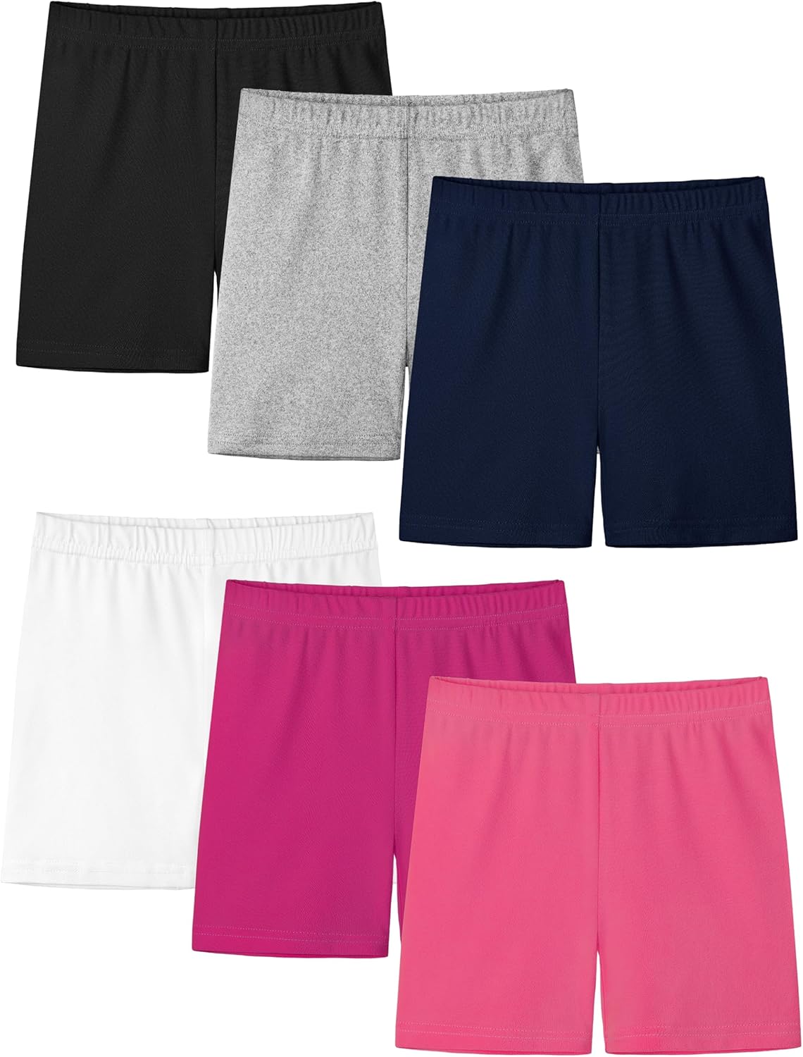 Thumbnail 6 de Resinta 6-Pack Girls Bike Shorts Under Dress Dance Cartwheel Shorts (Multicolor)