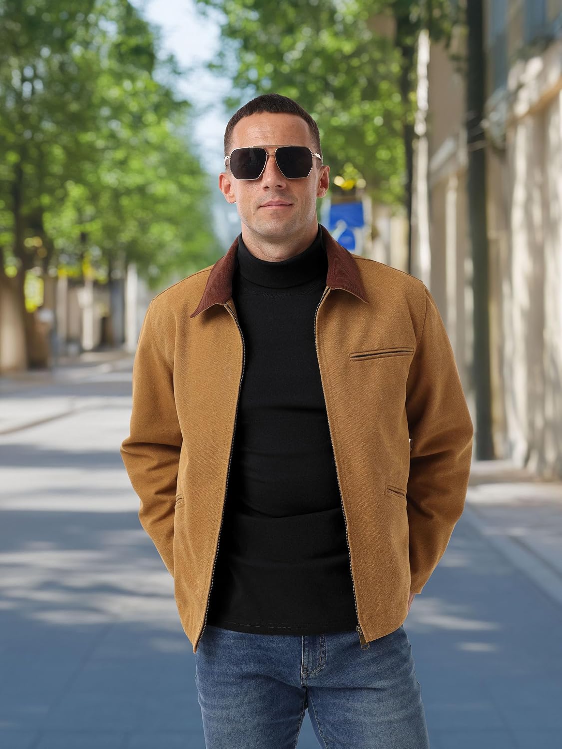 Thumbnail 2 de Askdeer Mens Cotton Underwear Tops Men's Long-Sleeve Turtleneck Thermal Shirt