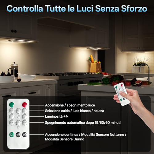 Thumbnail 4 de PZSUNLY Luce Led Sottopensile Cucina con Base di Ricarica – Set da 6 pezzi