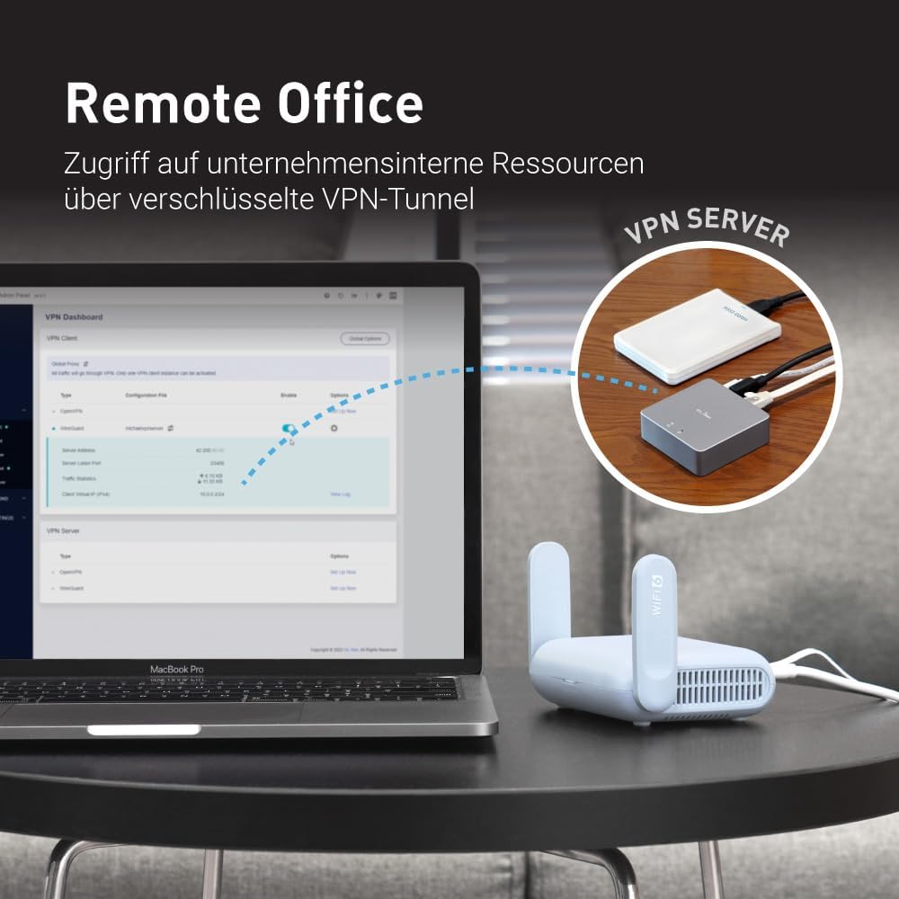 Thumbnail 2 de GL.iNet GL-MT3000 (Beryl AX) Mobile Reise-Router 2,5G 📶