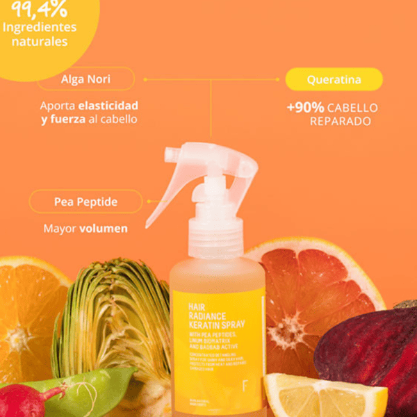 Detalle 2 de Freshly Cosmetics Hair Radiance Keratin Spray 200 ml: brillo y reparación