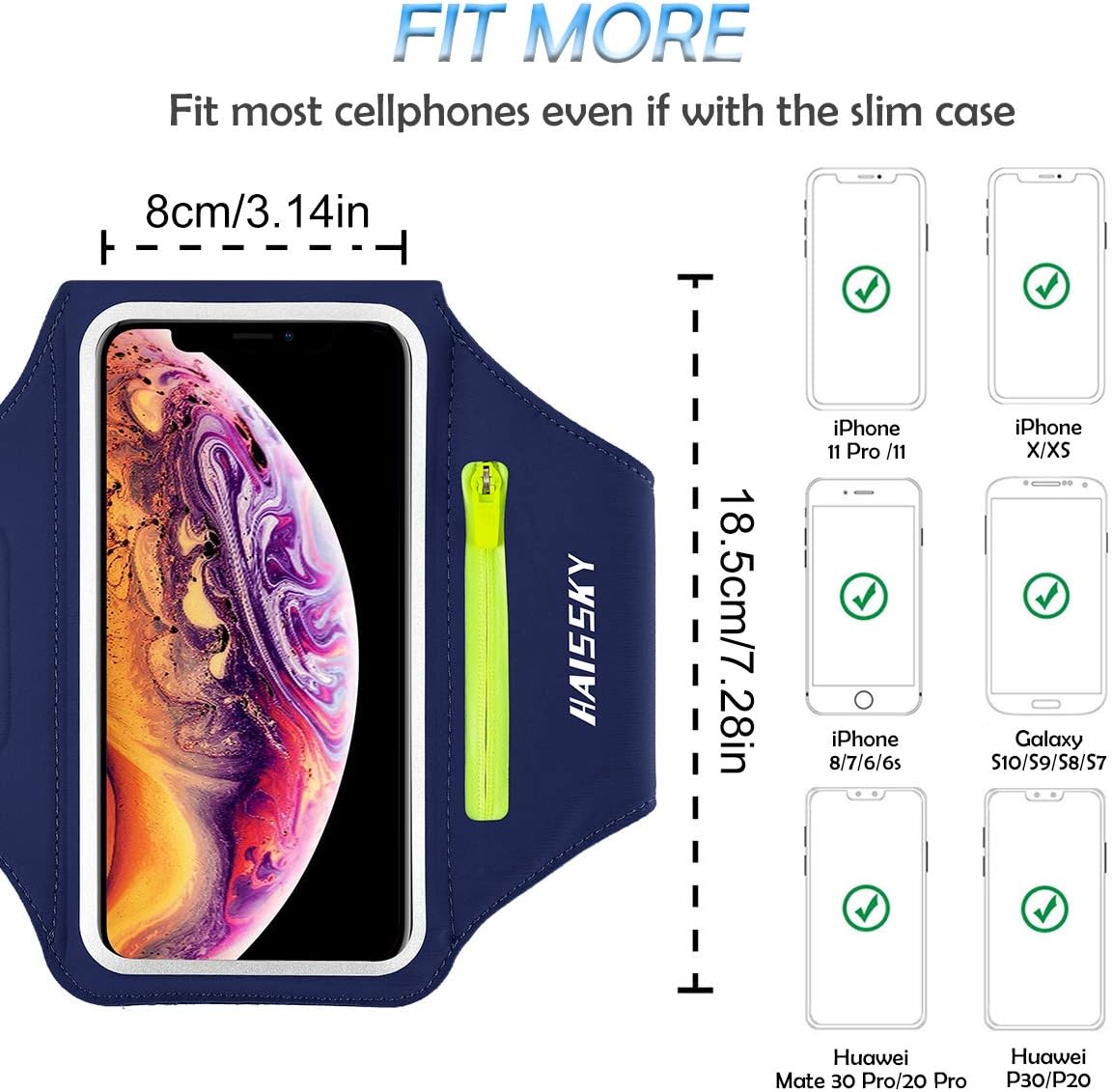 Detalle 2 de Guzack Sportarmband: Universal Jogging-Armband für iPhone & Co. bis 6,9 Zoll