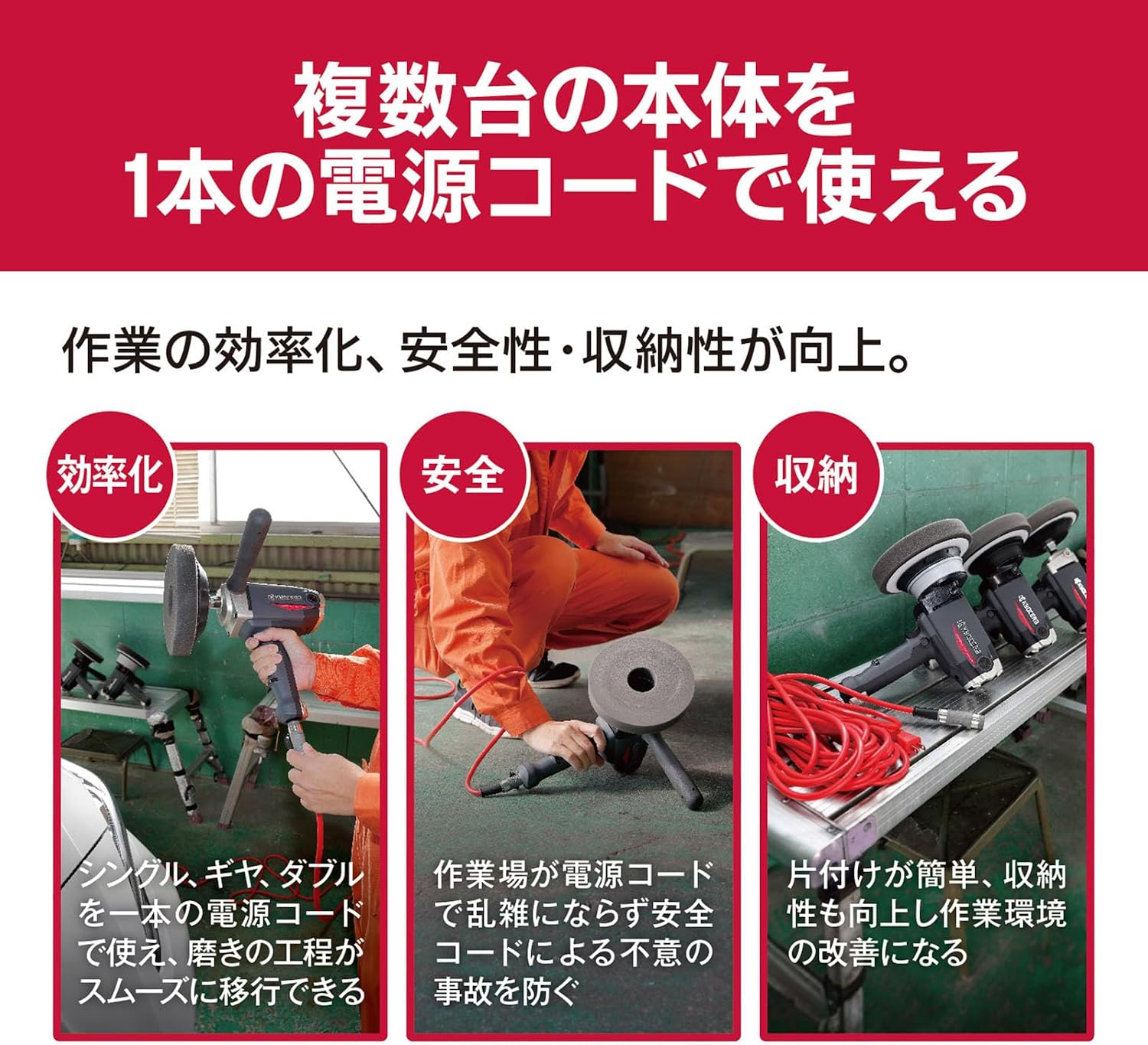 Detalle 2 de 京セラ RPEG132 646752A ギヤアクションポリッシャー 125mmパッド・脱着式5mコード