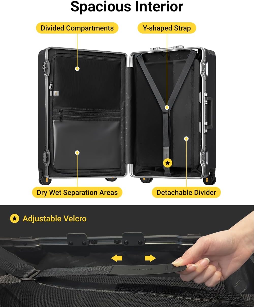 Thumbnail 5 de LEVEL8 Zipperless 24 Inch Carry‑On Suitcase