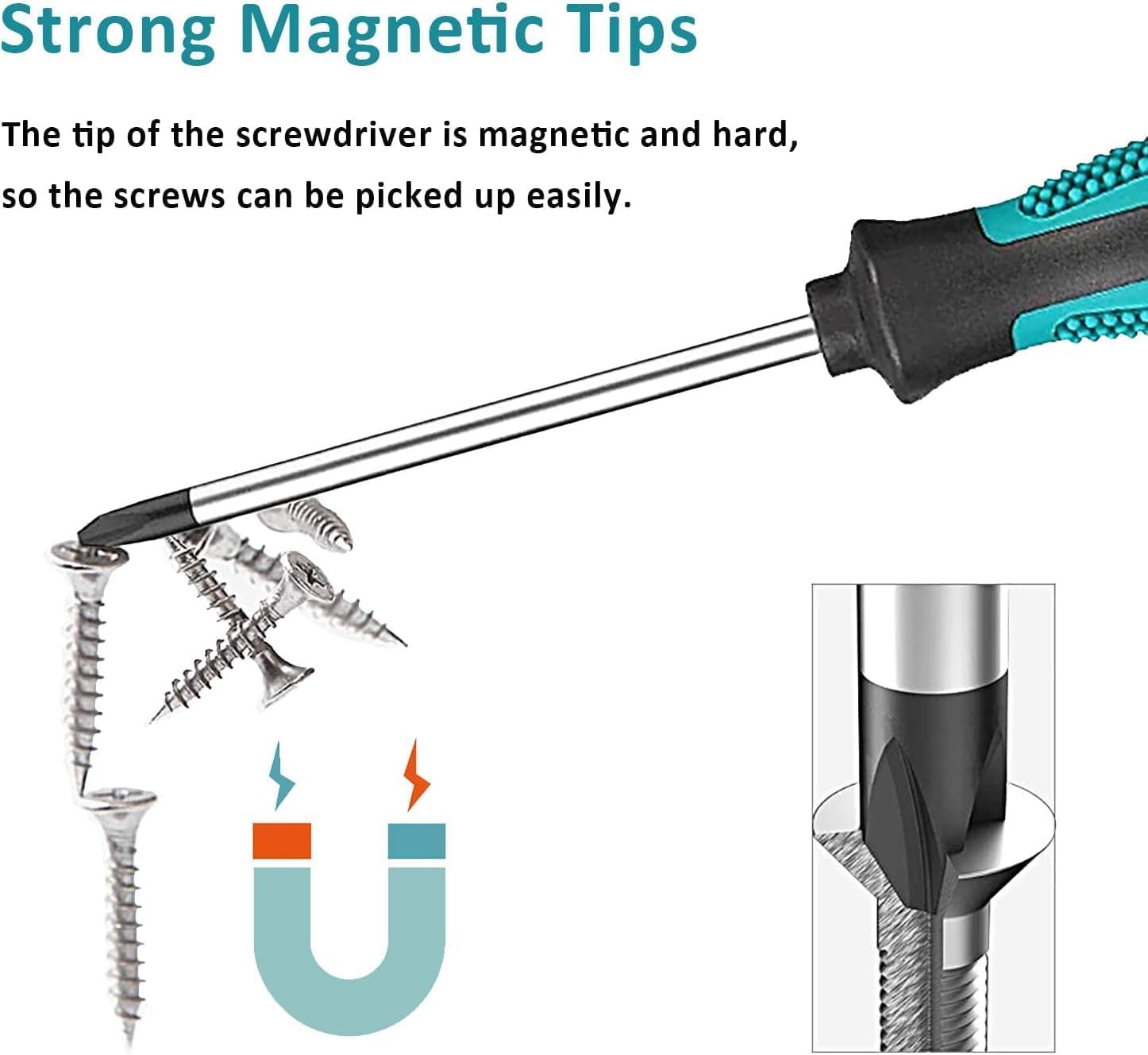 Detalle de 10pcs Screwdriver Set 10-piece magnetic kit 🛠