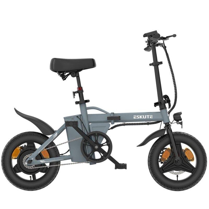 Detalle 2 de Eskute F100: bicicleta eléctrica plegable 14" 250 W