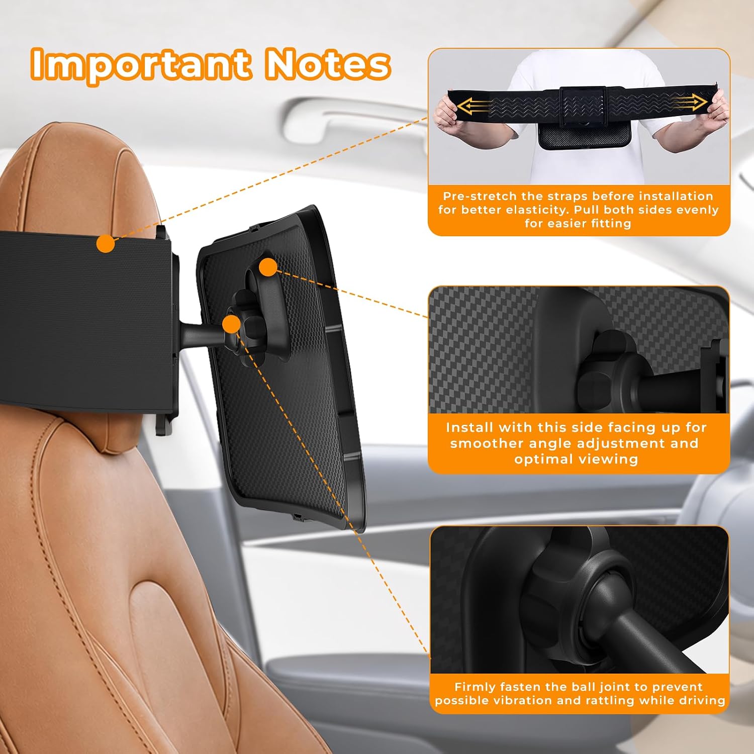 Thumbnail 6 de ZENGRO BBJ-22 Baby Car Mirror, Large Convex Lens, 360° Swivel