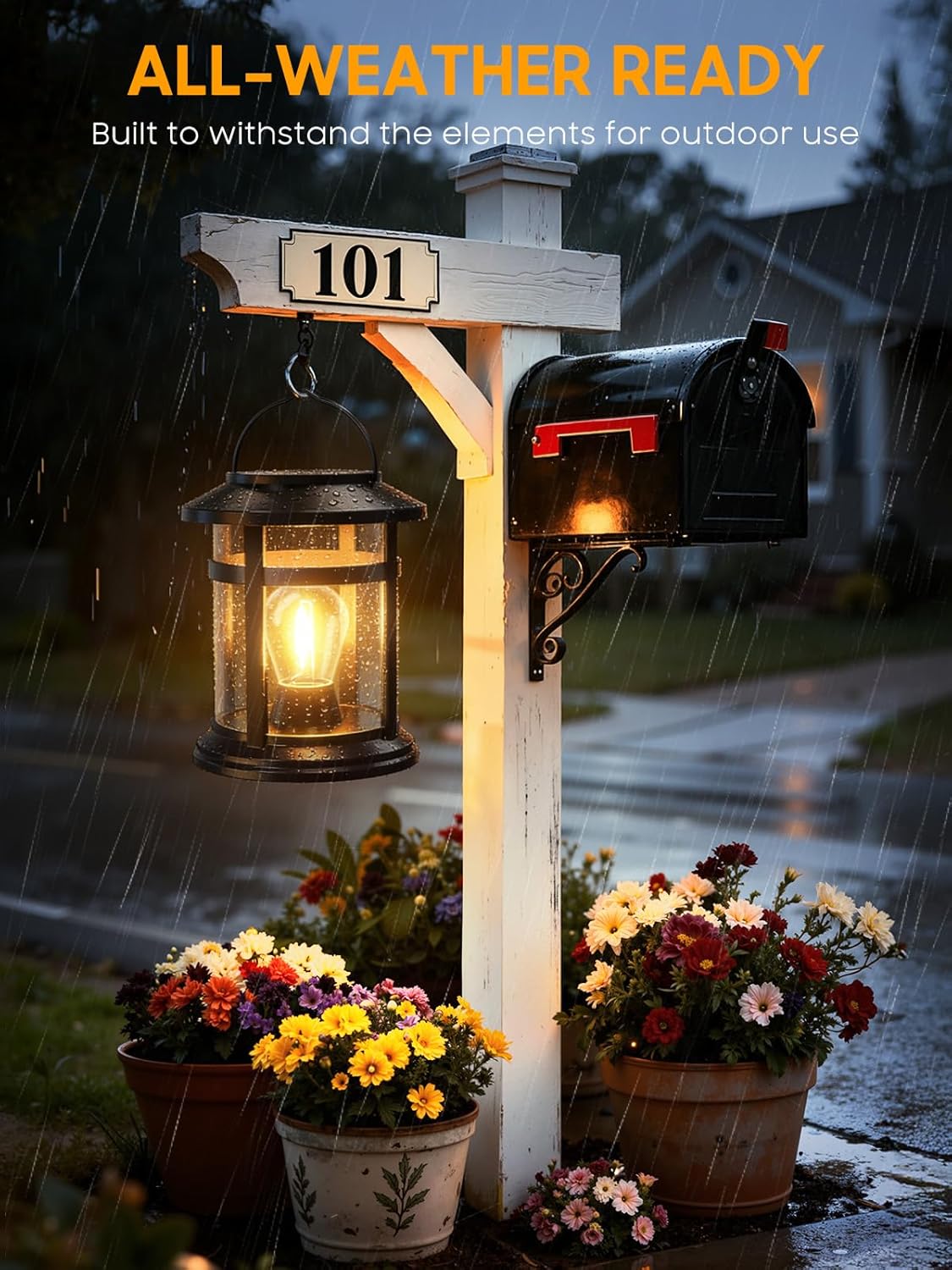 Thumbnail 4 de BONLION TLL048B Solar Lanterns, 2-Pack Warm LED, IP65 Waterproof