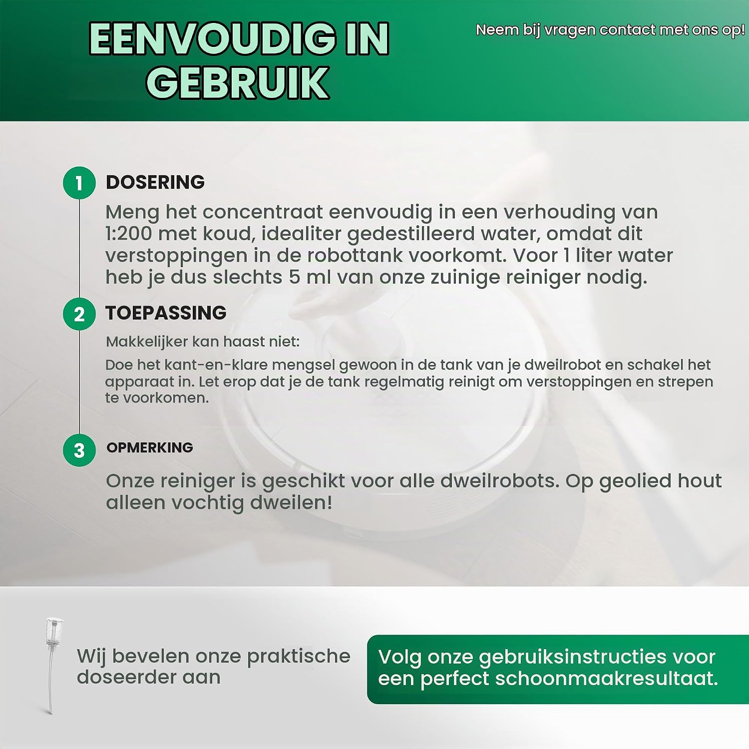 Detalle de BIOHY vloerreiniger voor dweilrobots, concentraat voor parket en laminaat, 1 liter