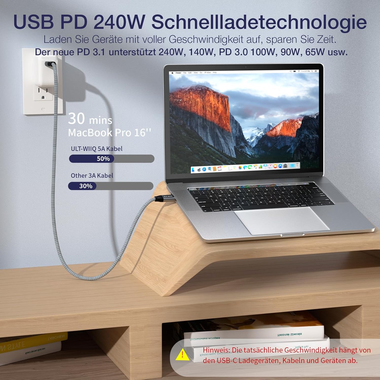 Detalle de USB-C Datenkabel mit 20 Gbps 1,5 m