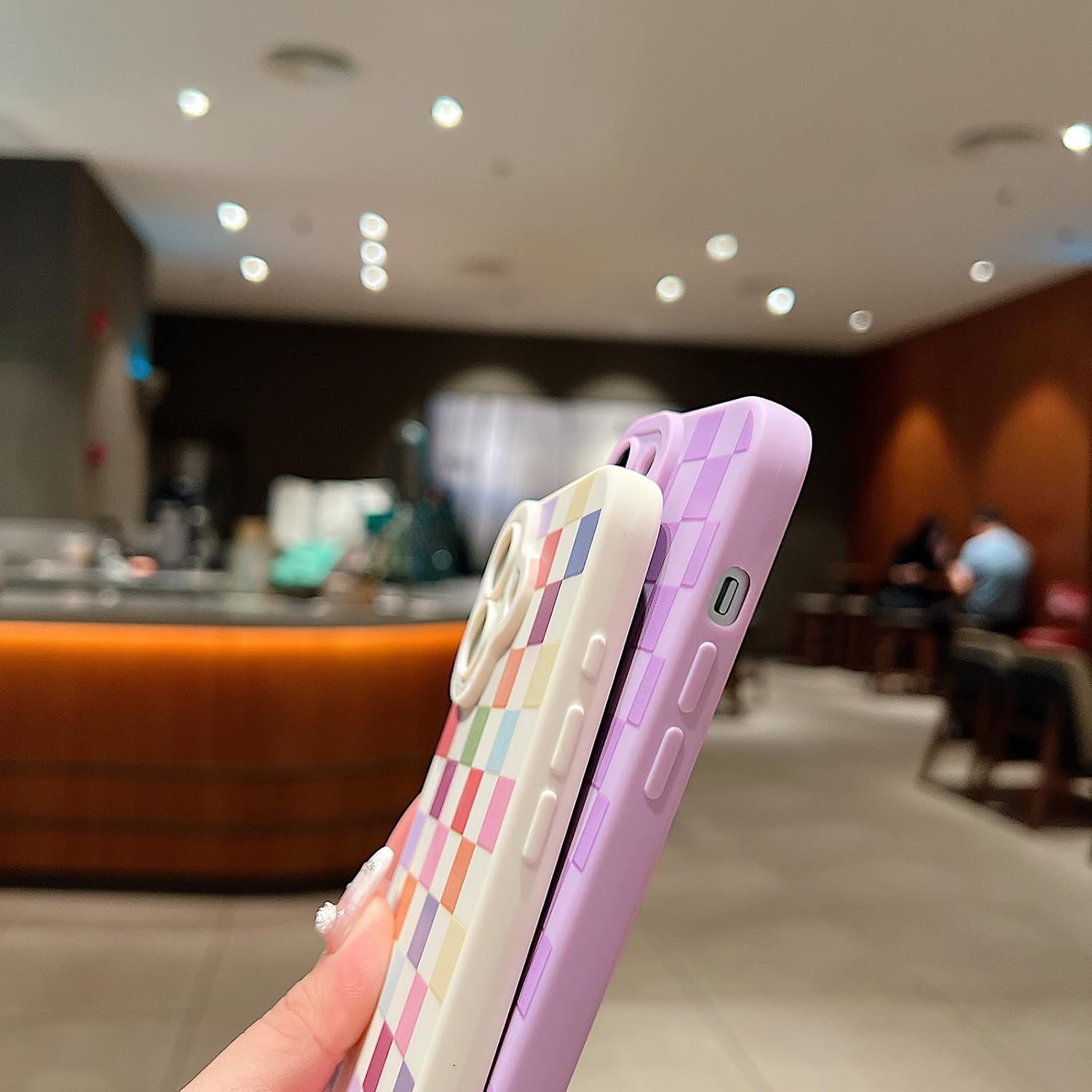 Detalle 2 de YUMUPIFE Plaid Pattern Phone Case for iPhone 16 Pro Max, Soft TPU