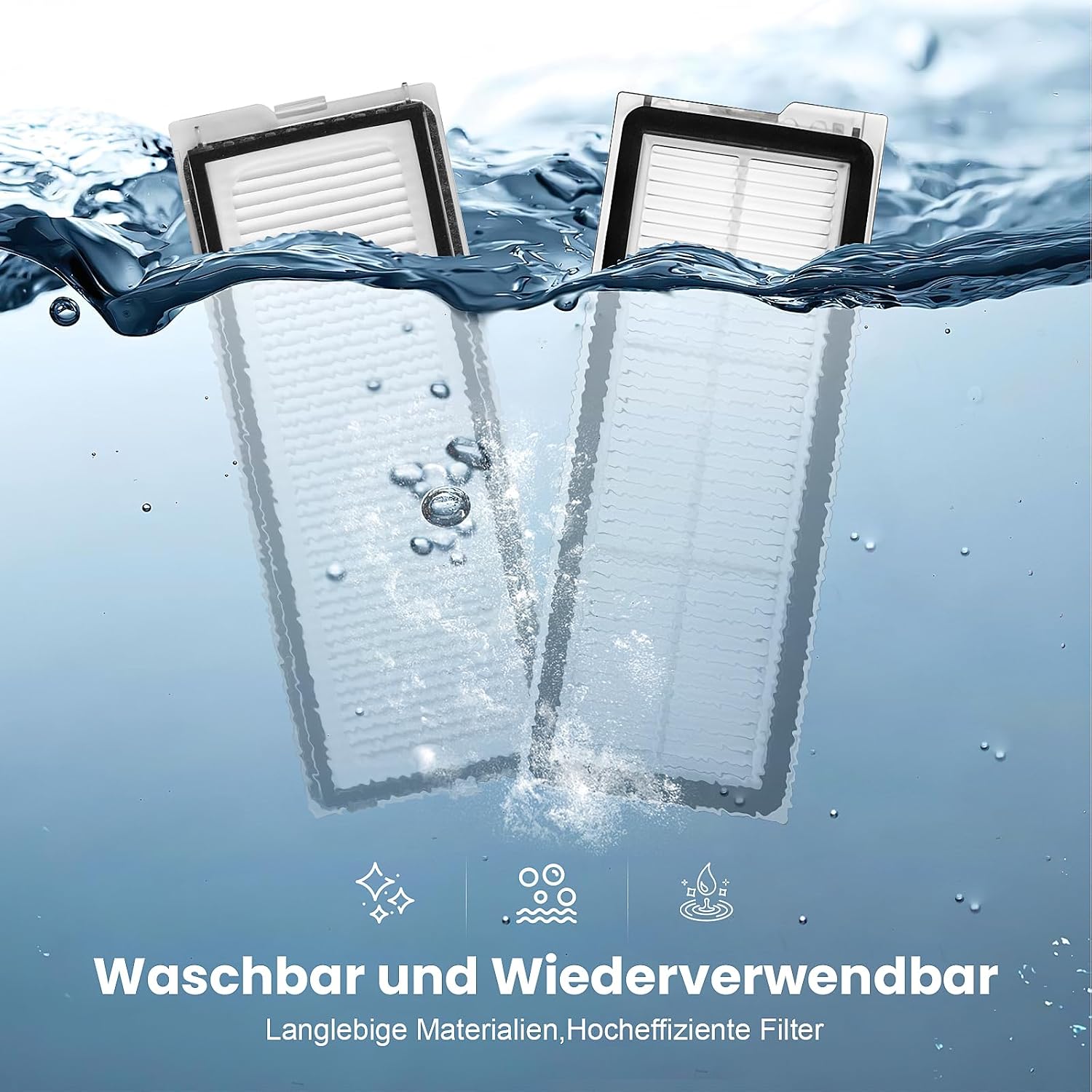 Detalle 2 de NIXOOT 8er HEPA Filter für Qrevo S