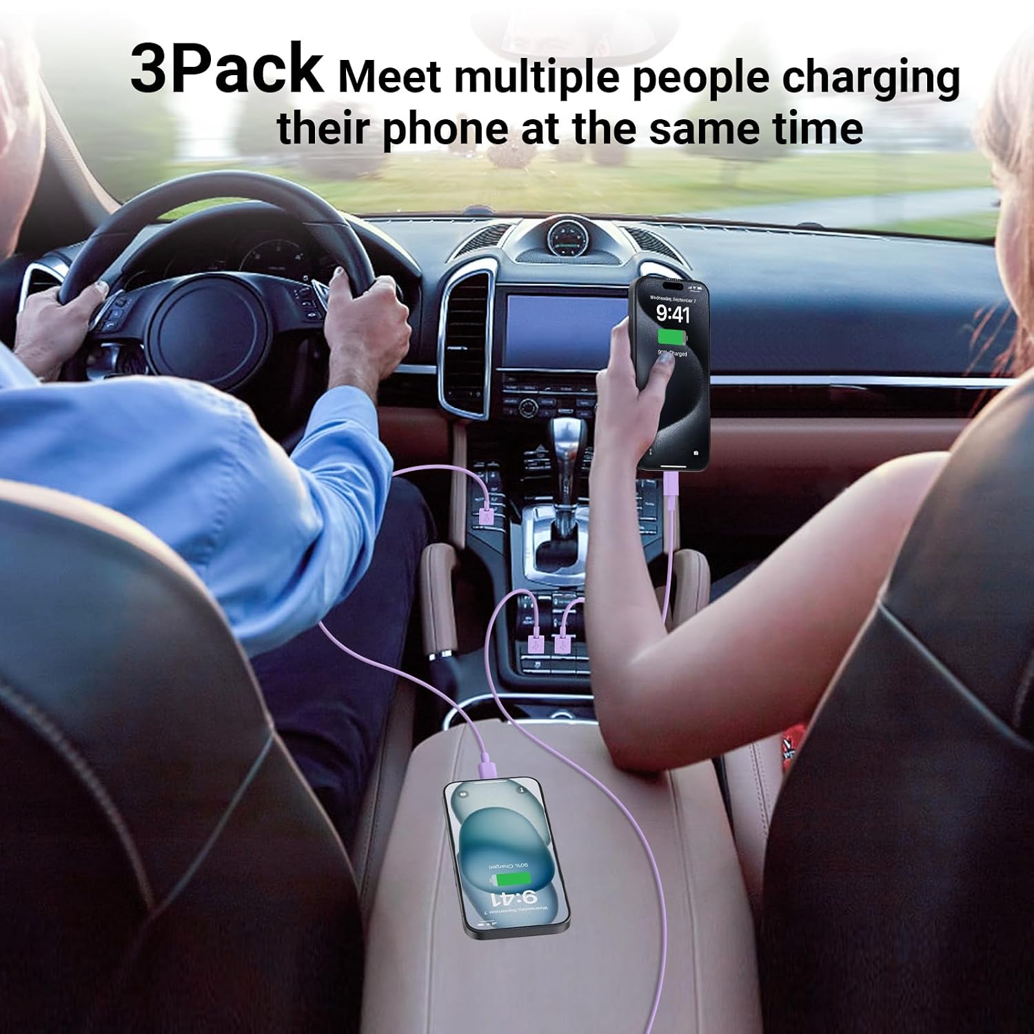 Detalle de USB to USB‑C Fast Charging Cable 3Pack 60W