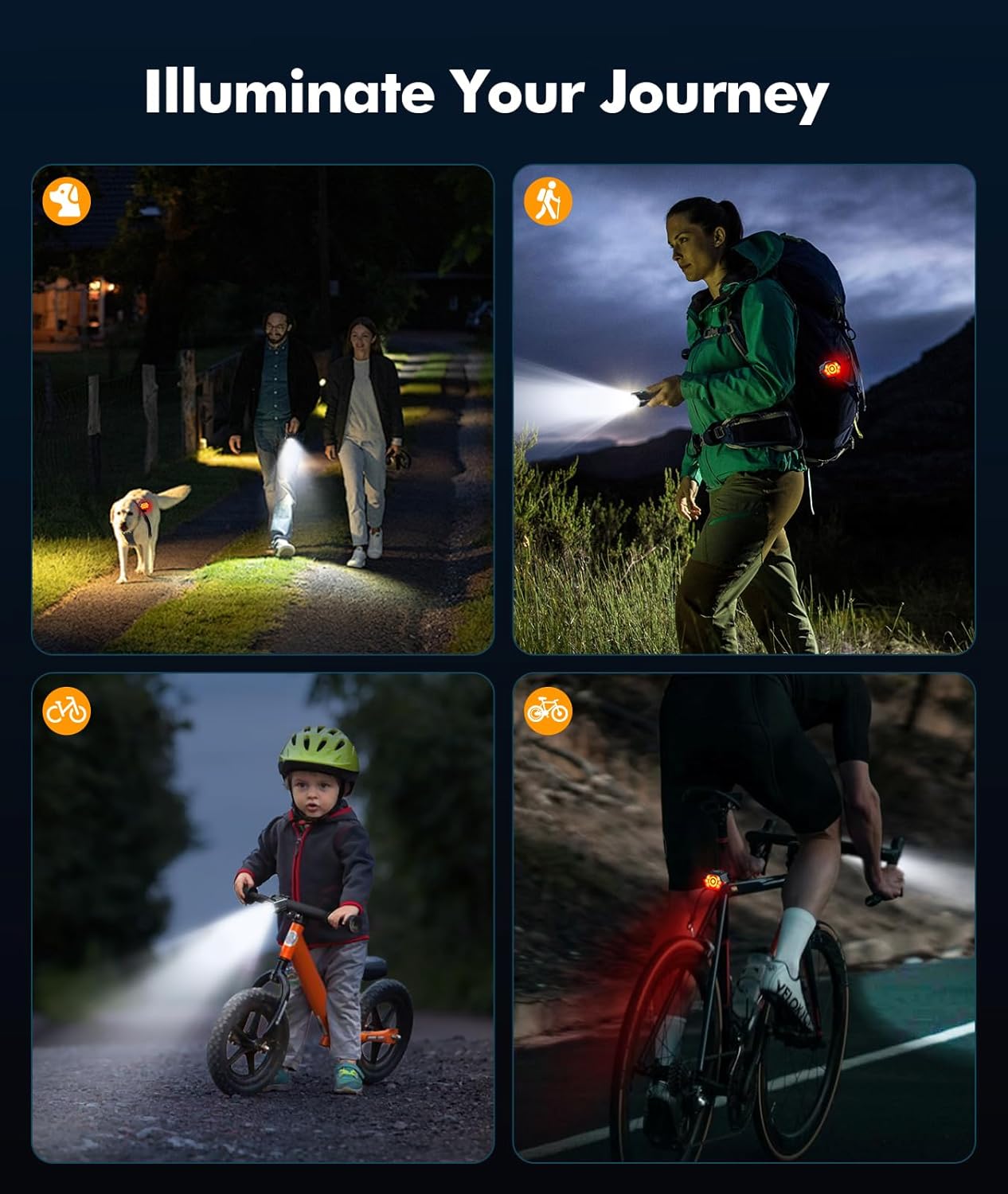 Thumbnail 6 de CIRYCASE Bike Lights 3+6 modes, rechargeable