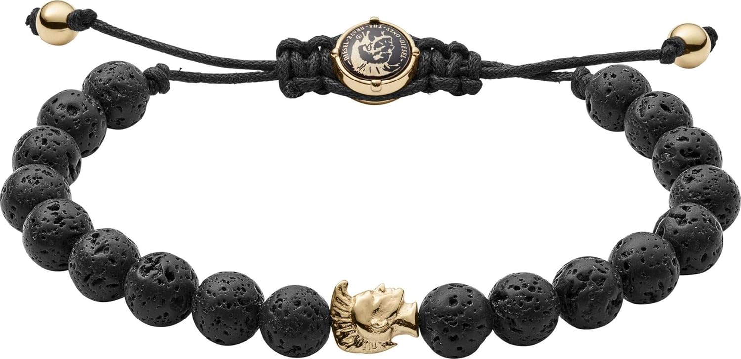 Thumbnail 5 de Diesel Homme – Bracelet en perles semi-précieuses avec fermoir à glissière