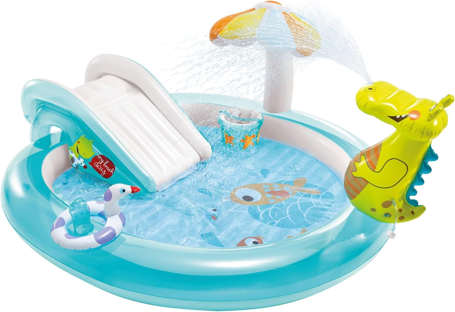 Intex aire de jeux alligator – toboggan et accessoires pour l’été
