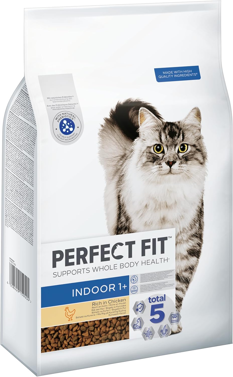 Detalle de PERFECT FIT Indoor Adult 1+ Trockenfutter für Katzen, Huhn – 7 kg