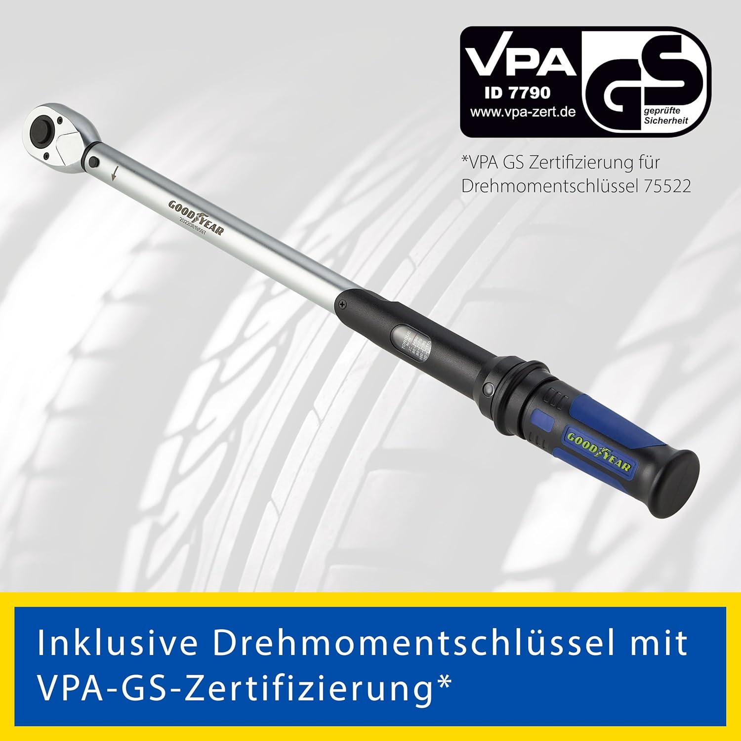 Thumbnail 3 de Goodyear Radwechselset 6-teilig – Drehmomentschlüssel, Umschaltknarre und 3-TLG. Steckschlüsselsatz mit Verlängerung