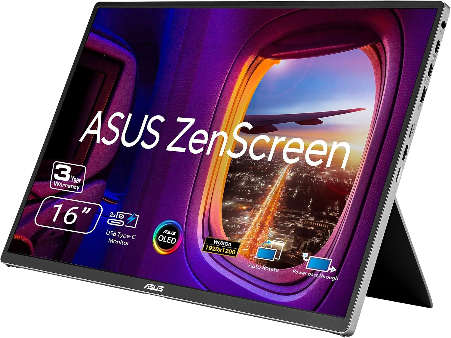 Detalle de ASUS ZenScreen OLED MQ16FC 16-Inch Portable Monitor