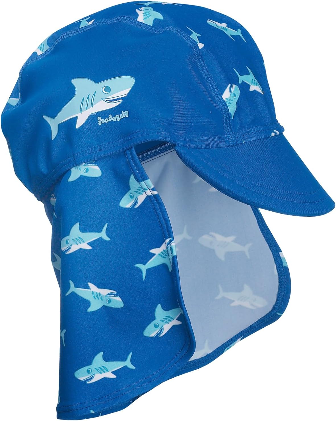 Detalle 2 de Playshoes Bonnet Garçon – Chapeau de natation anti-UV Shark Bleu (Original FR: 1 Mois, Taille fabricant 53)