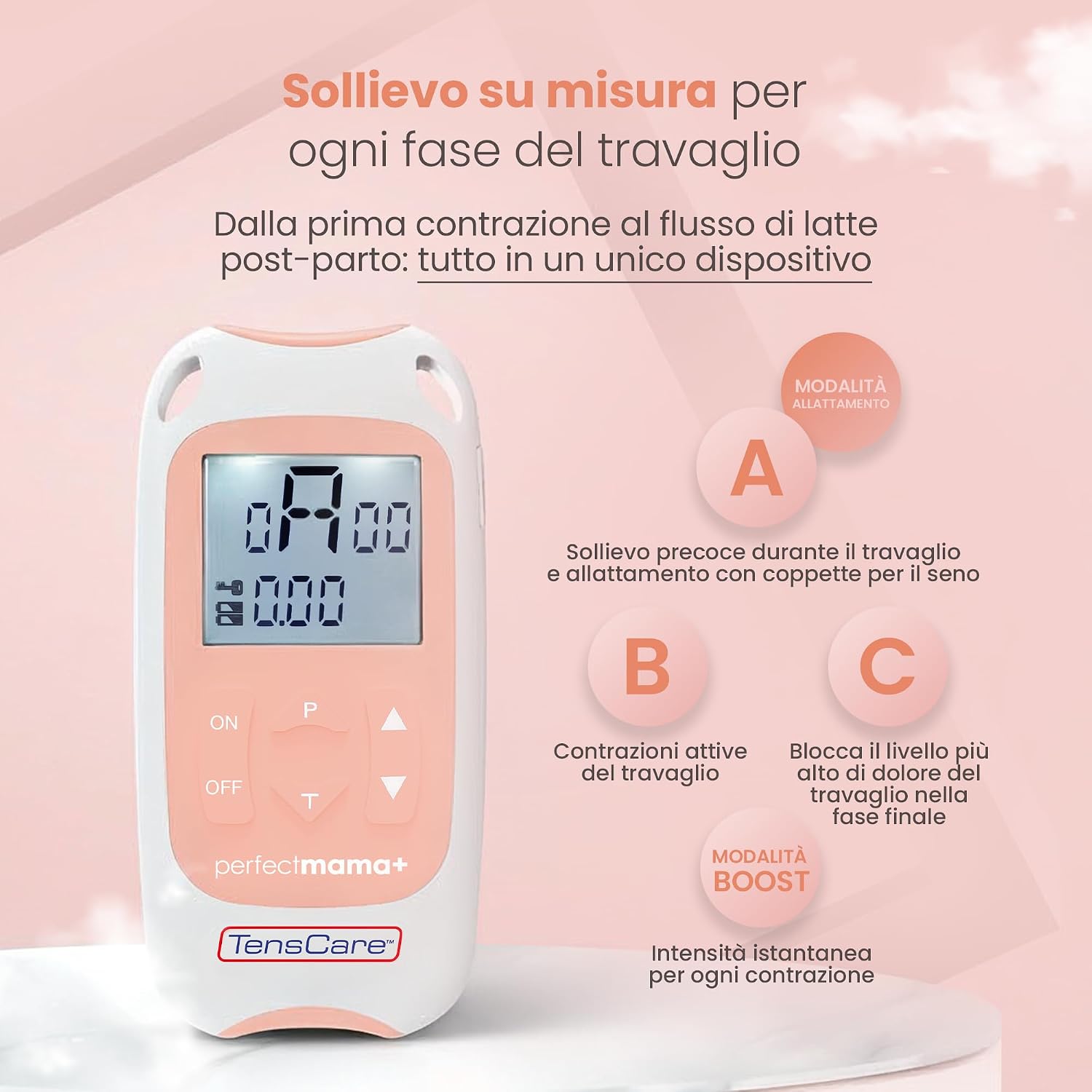 Thumbnail 4 de TensCare Perfect Mama+ elettrostimolatore per sollievo dal dolore durante travaglio e gravidanza