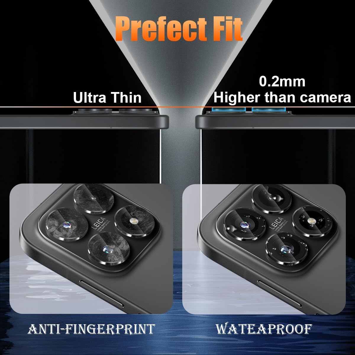 Detalle 2 de Vanrain Kamera-Schutzglas für Xiaomi Mi 17 – 2 Stück, 9H Härte, Ultra-transparent