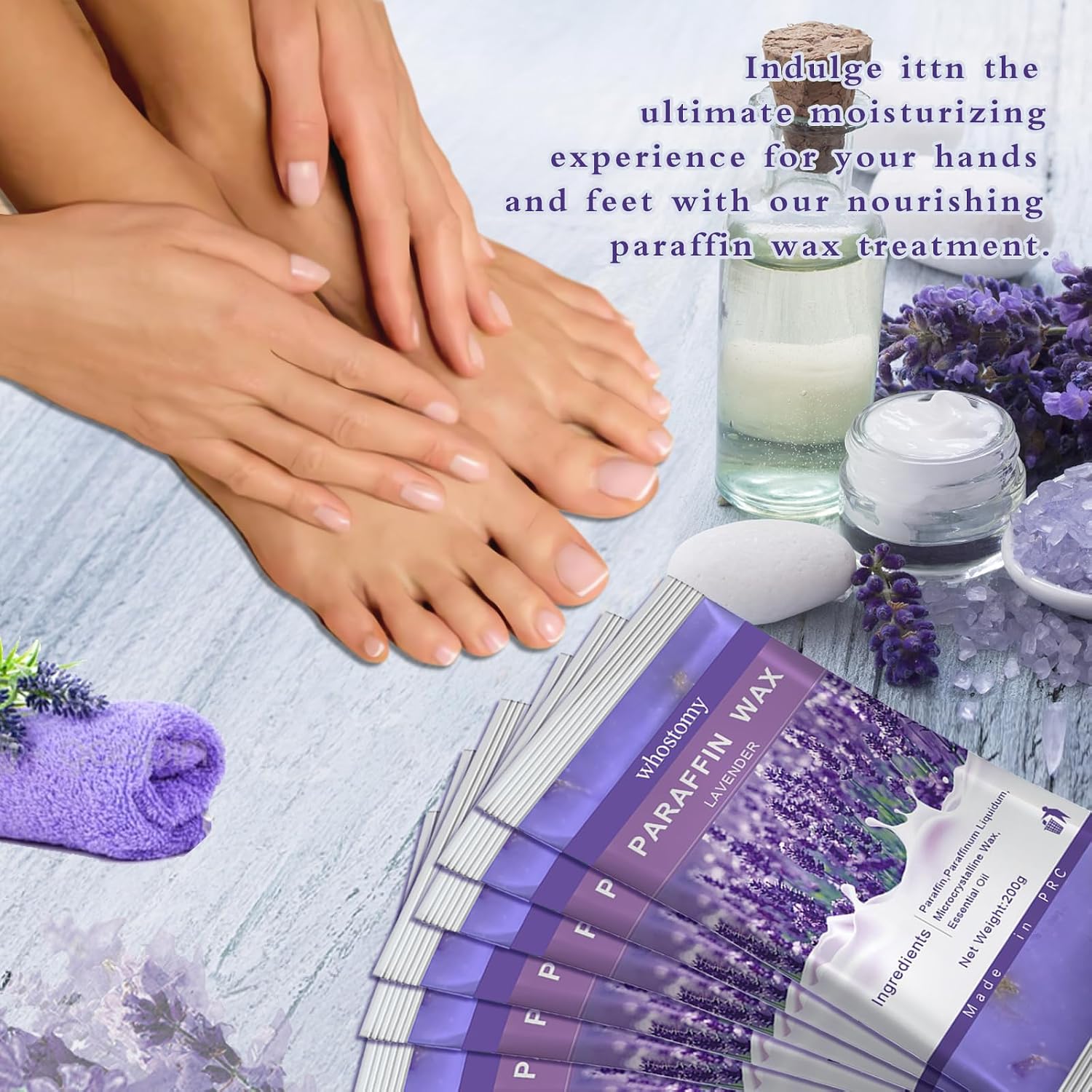 Thumbnail 4 de Whostomy Paraffin Wax Refills, 12-Pack with Lavender Scent and Dry Flowers