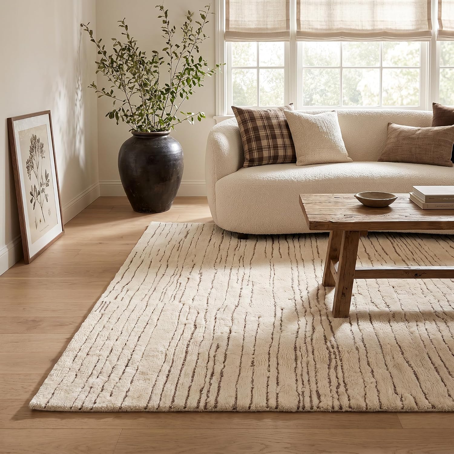 Detalle de Rug Branch striped area rug 5' x 8
