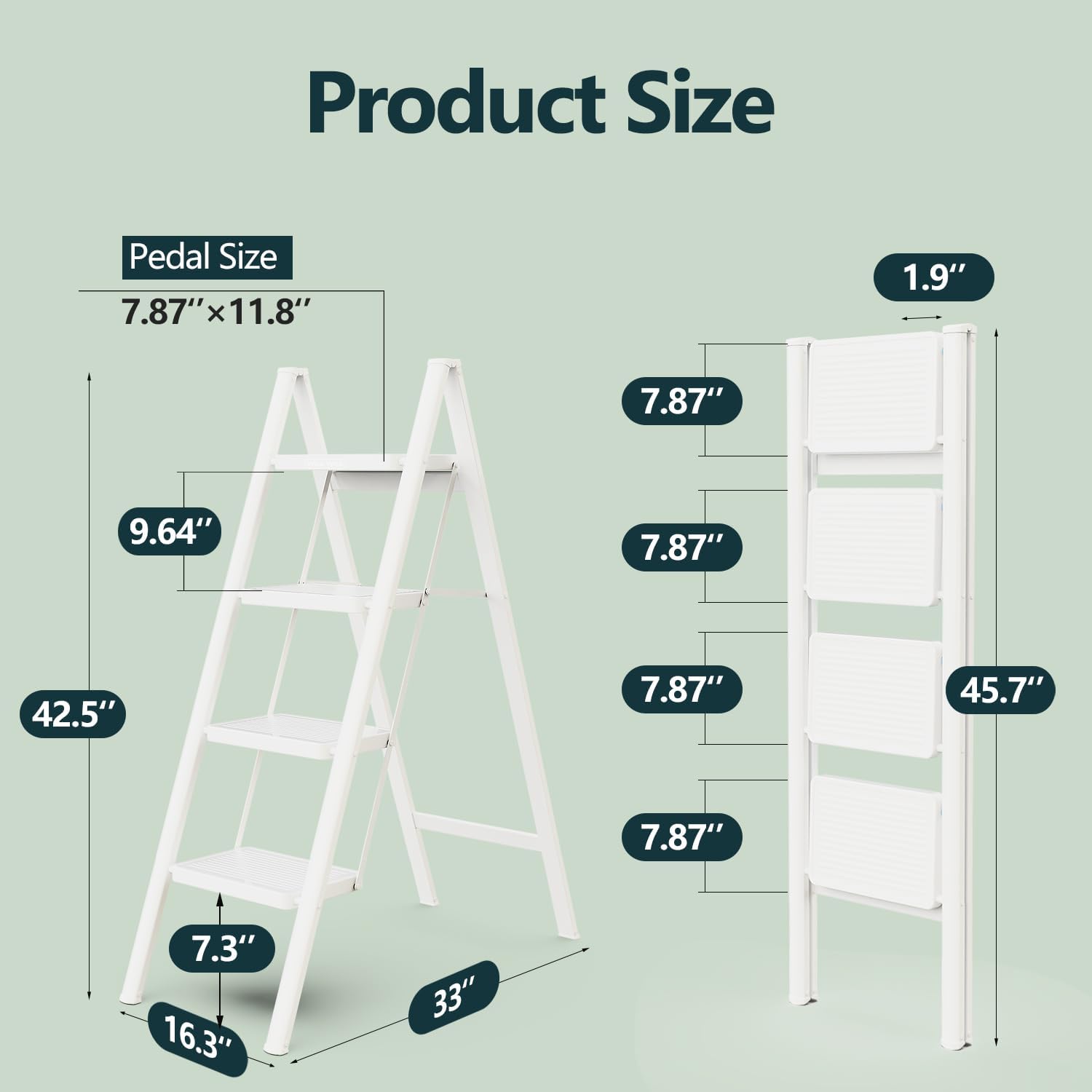 Detalle 2 de WOA WOA Folding Step Stool, 4-Step