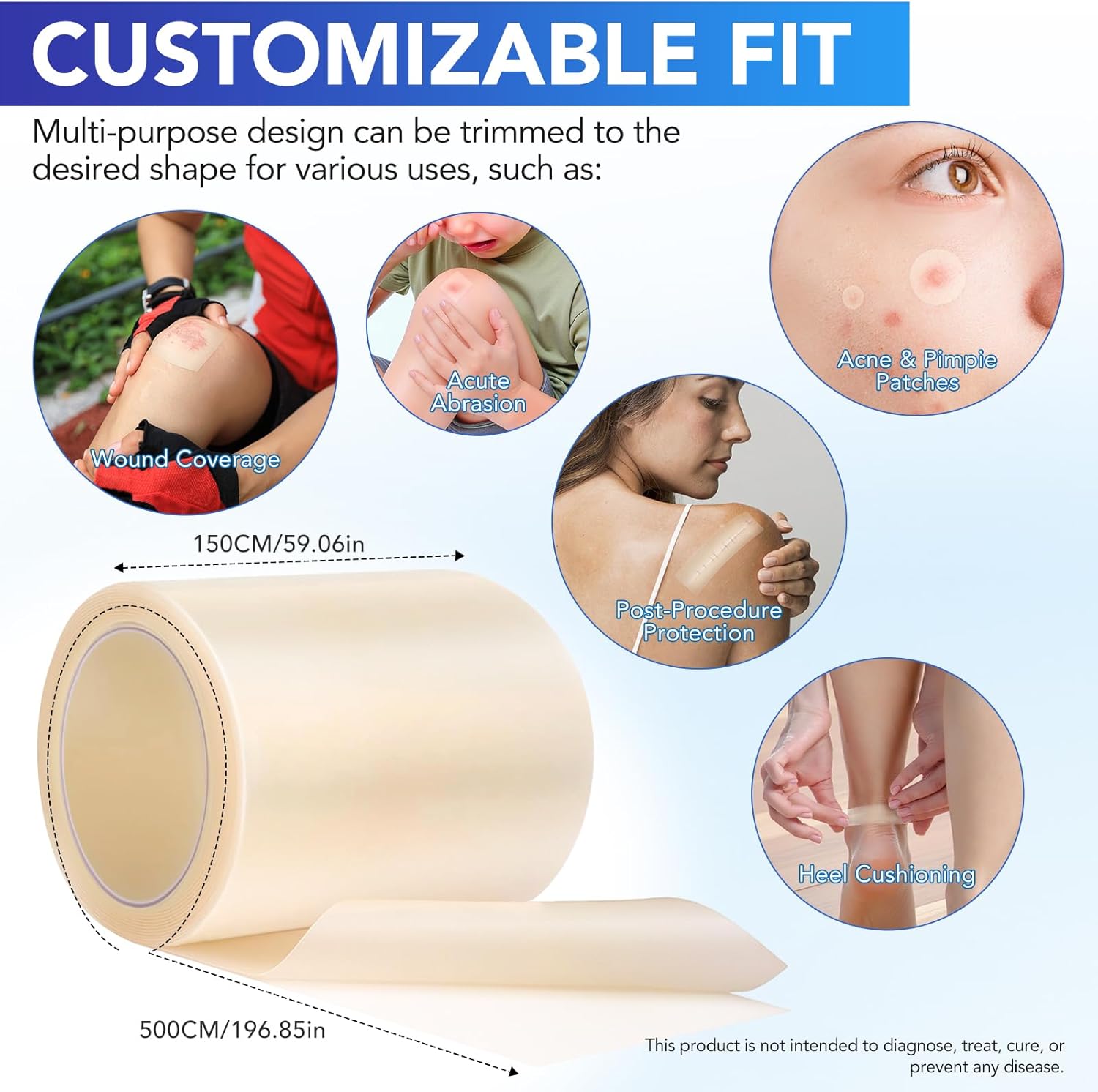 Detalle de Rouleau de Pansement Hydrocolloïde 5 cm x 1,5 m