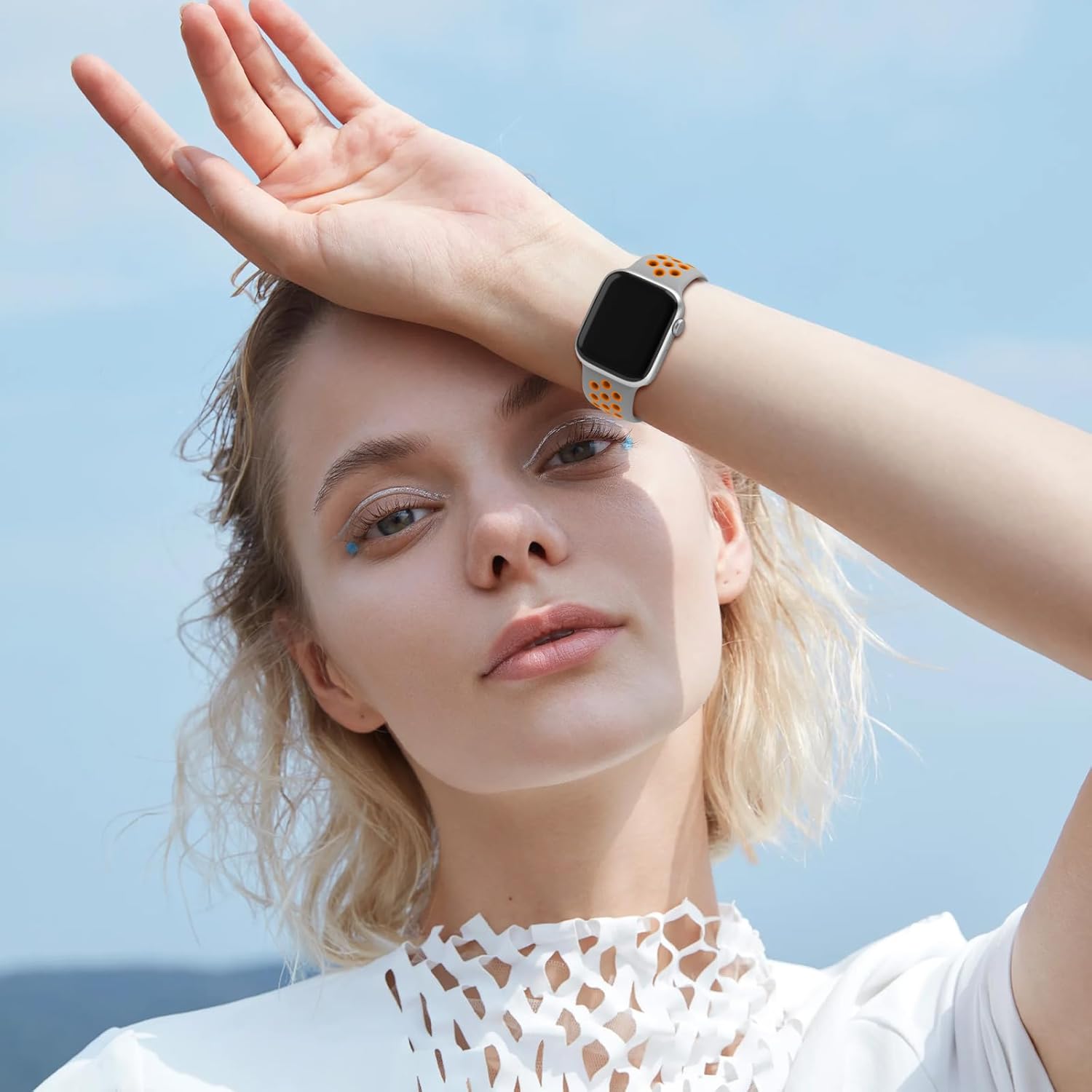 Thumbnail 6 de Yoohoo Sport Strap for Apple Watch — Breathable Dual-Colour, 38–49mm Universal Fit