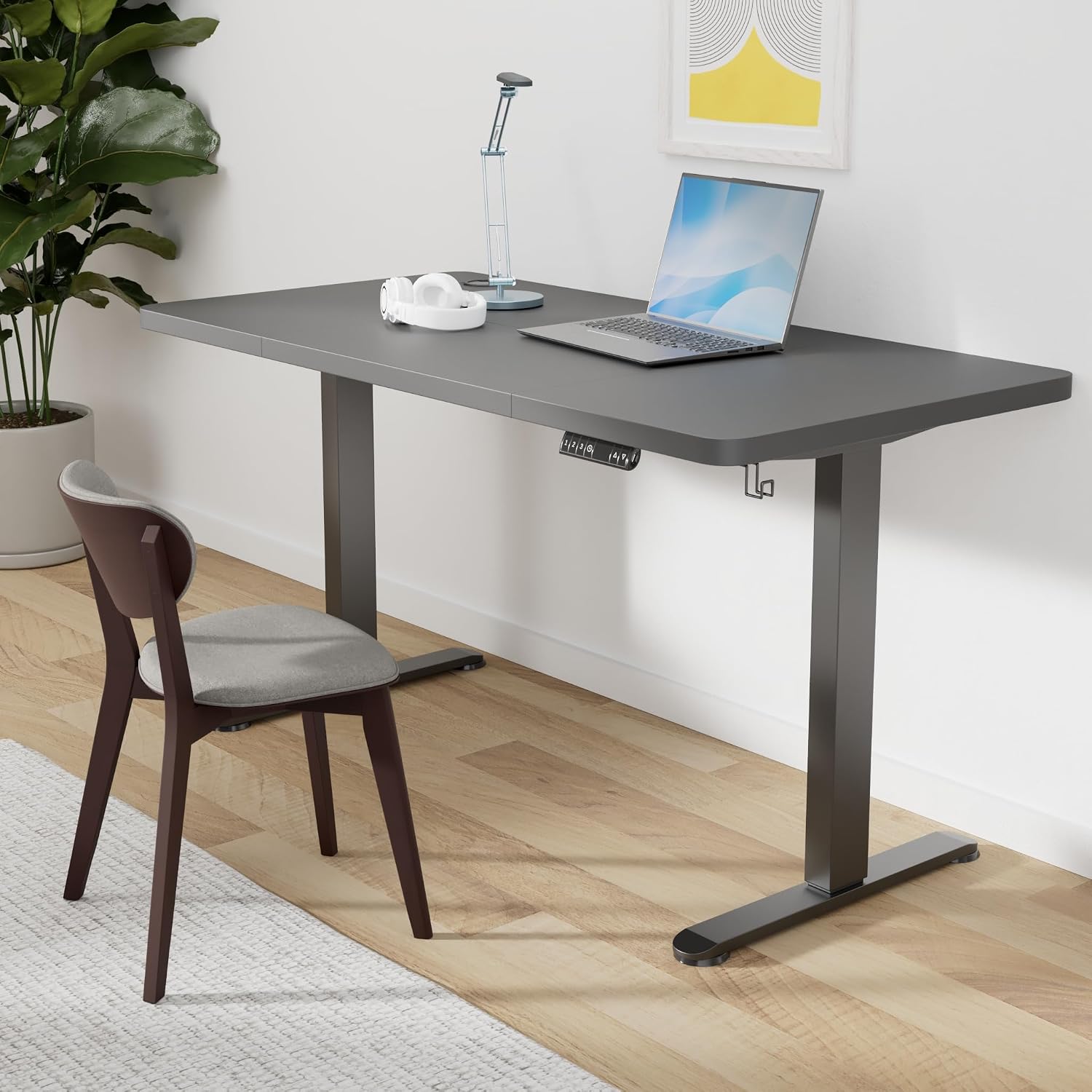 Detalle de TRIUMPHKEY 0287 elektrisch zit-sta-bureau 160 x 80 cm met USB en geheugenstanden