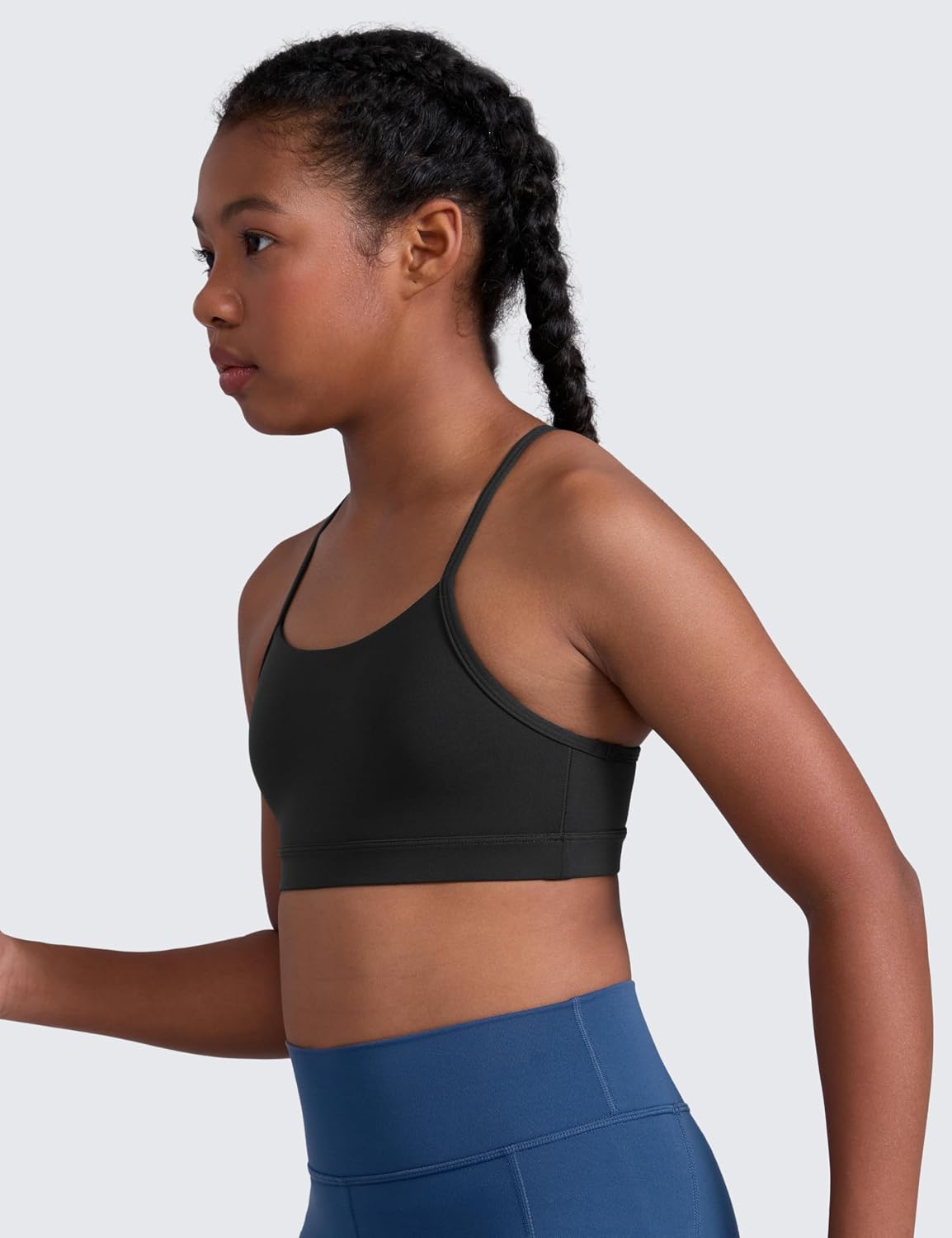 Detalle de CRZ YOGA Butterluxe : soutien-gorge sport enfant/ados à bretelles en Y, sans ou avec coques amovibles