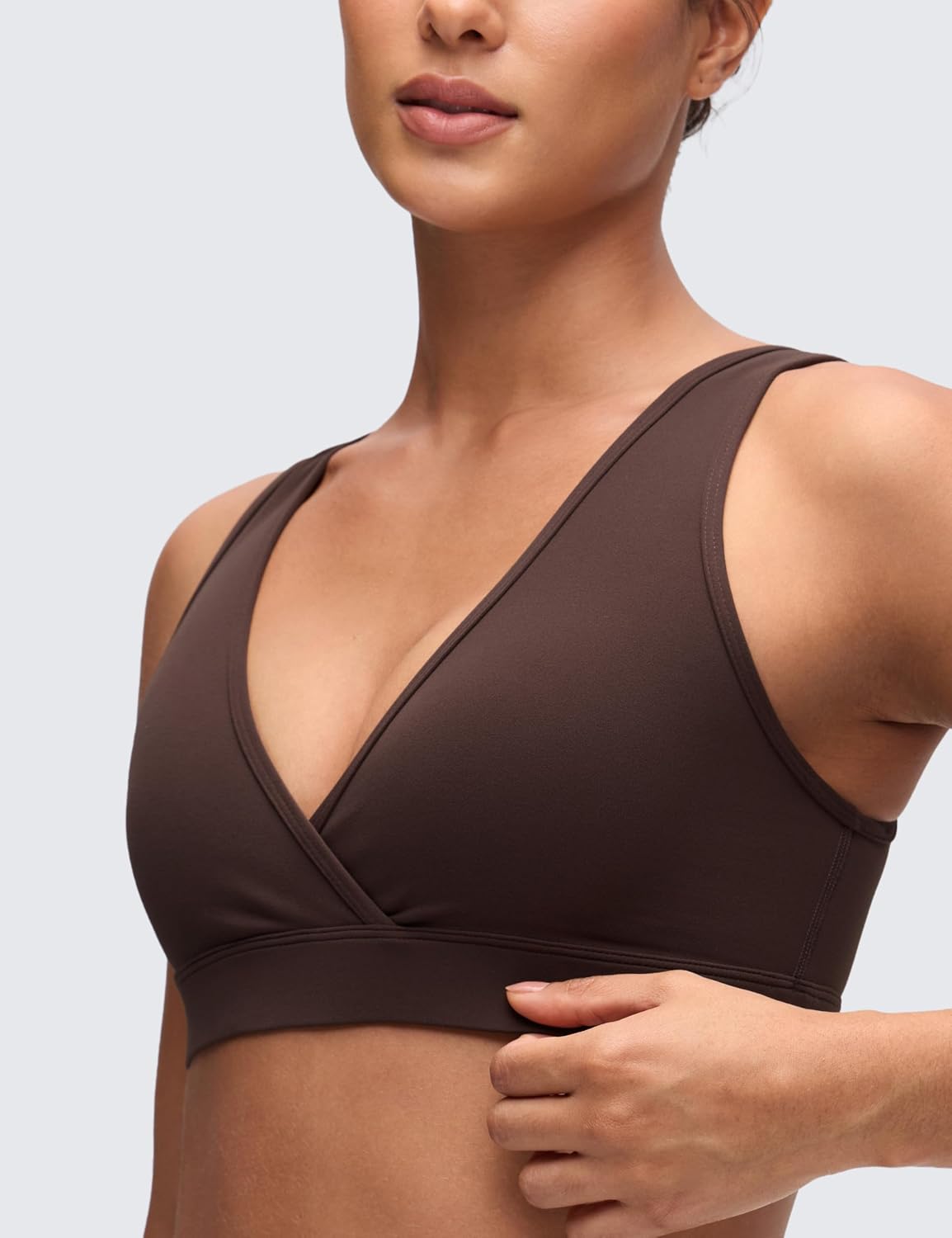 Detalle de CRZ YOGA Butterluxe Maternity Nursing Sleep Bra – Wireless Comfort for Pregnancy and Postpartum