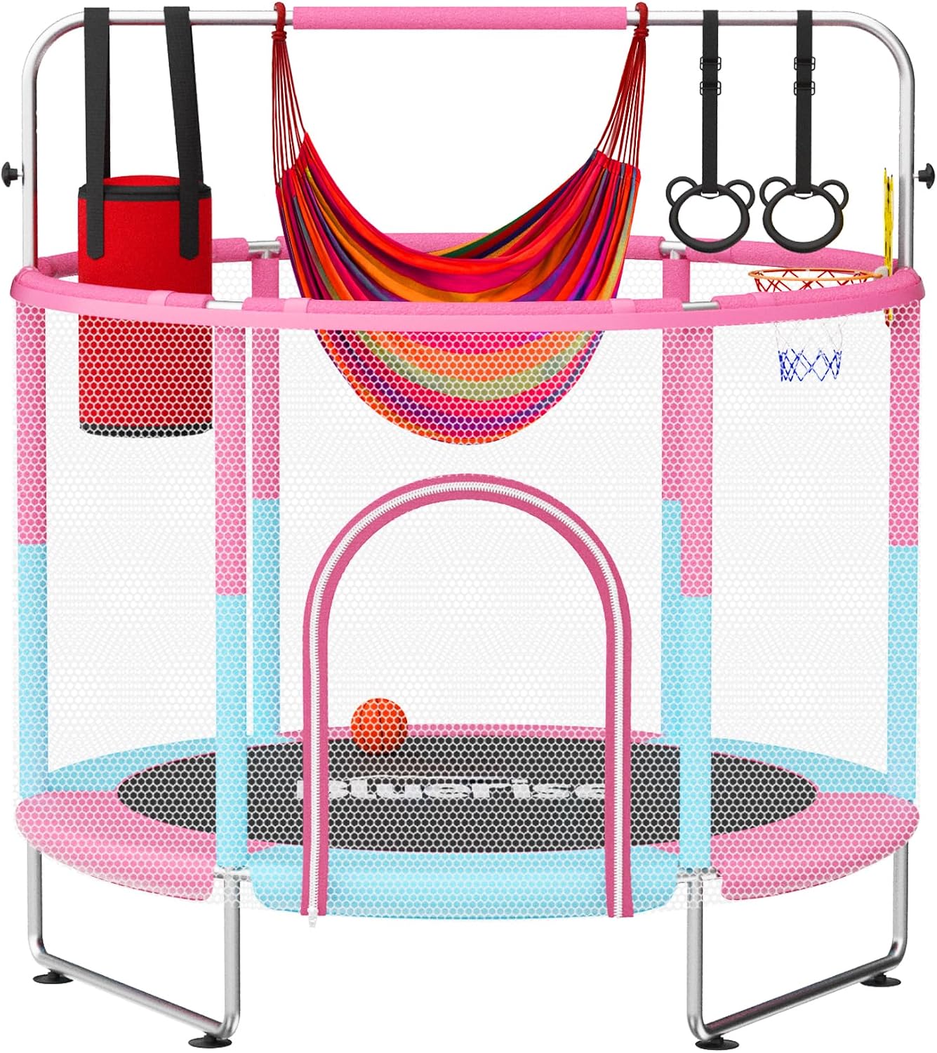 Detalle de BLUERISE 55in Toddler Trampoline with Hoop