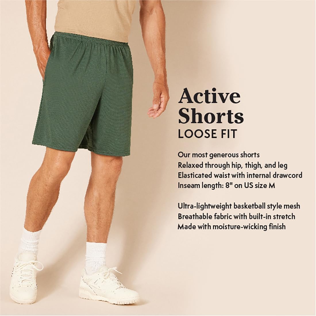 Detalle 2 de Amazon Essentials Basketball Shorts, 20.3cm